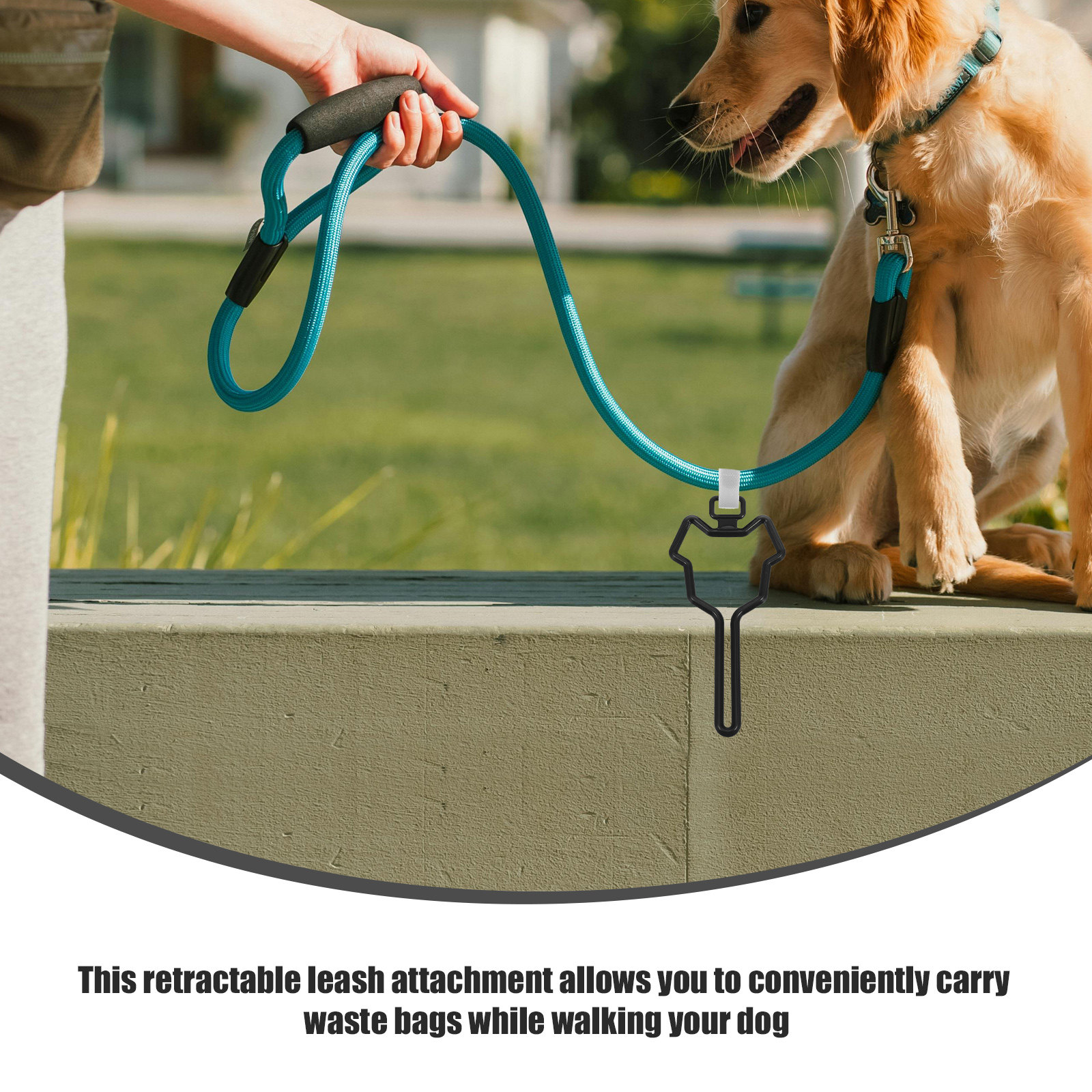 Retractable Dog Leash - Dog Poop Bag Holder ABS Material