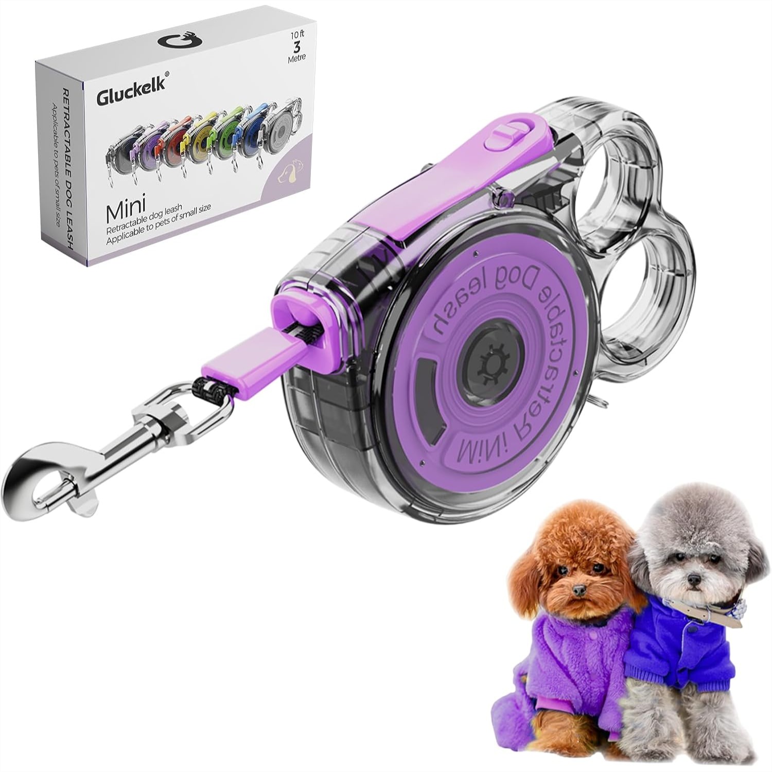 Retractable Dog Leash - 10ft Retractable Dog Leash for Small