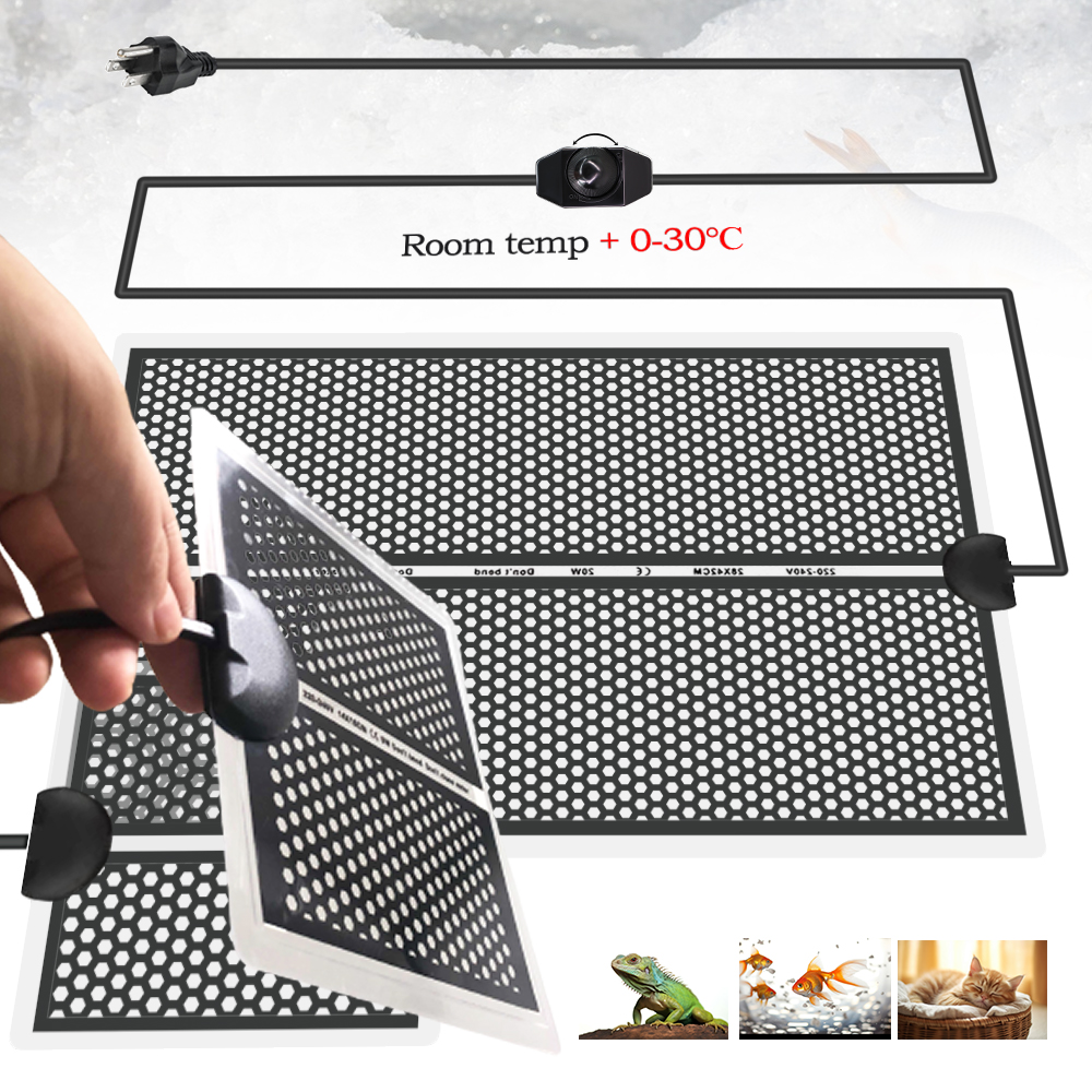 Reptile Heating Mat - 5-20W Garden Seedlings Heating Pad with