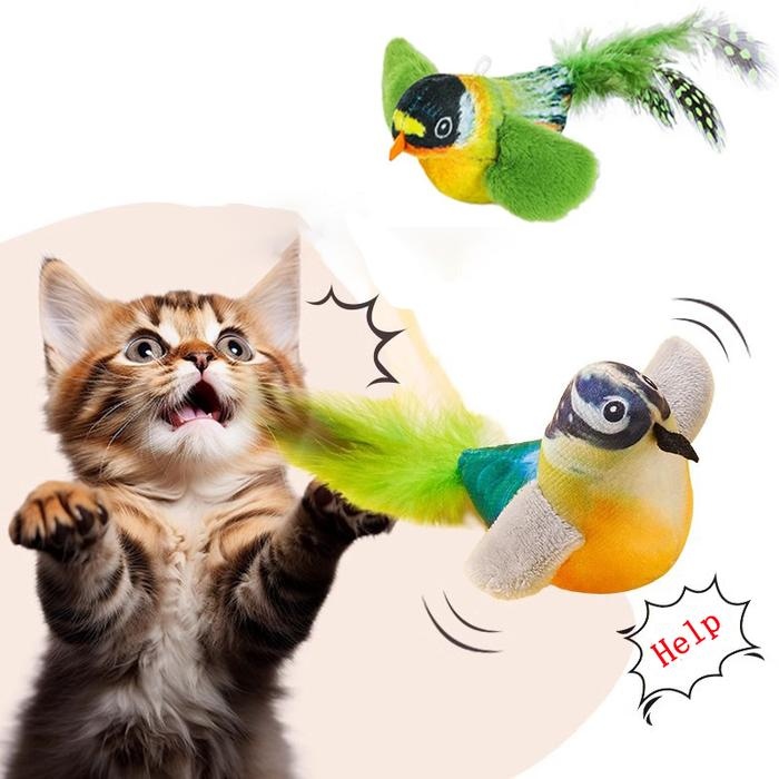 Self-playing Hanging Bird Cat  - Catnip Toys บทวิจารณ์และราคา