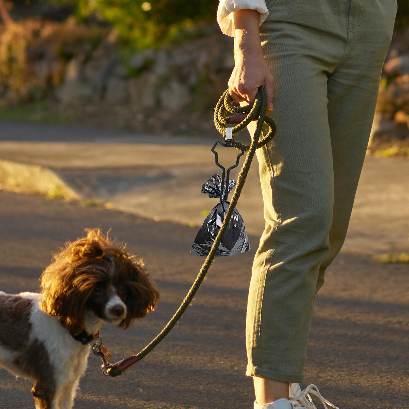 Dog Poop Bag Holder ABS Materi - Retractable Dog Leash บทวิจารณ์และราคา