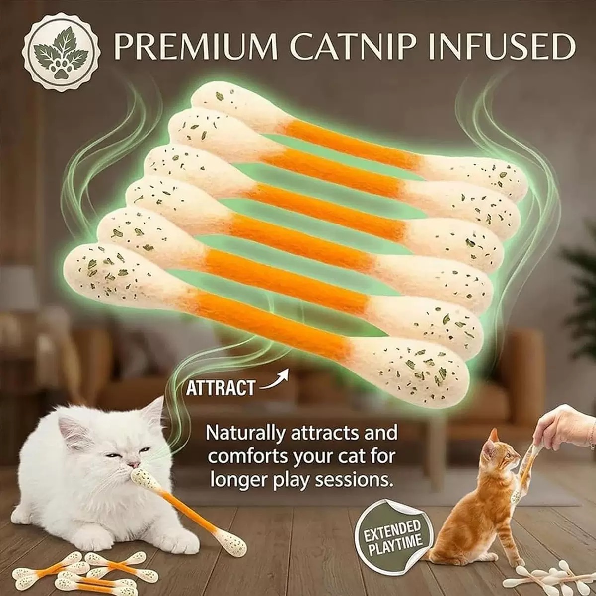 Creative Large Cotton Swab Sha - Catnip Toys บทวิจารณ์และราคา