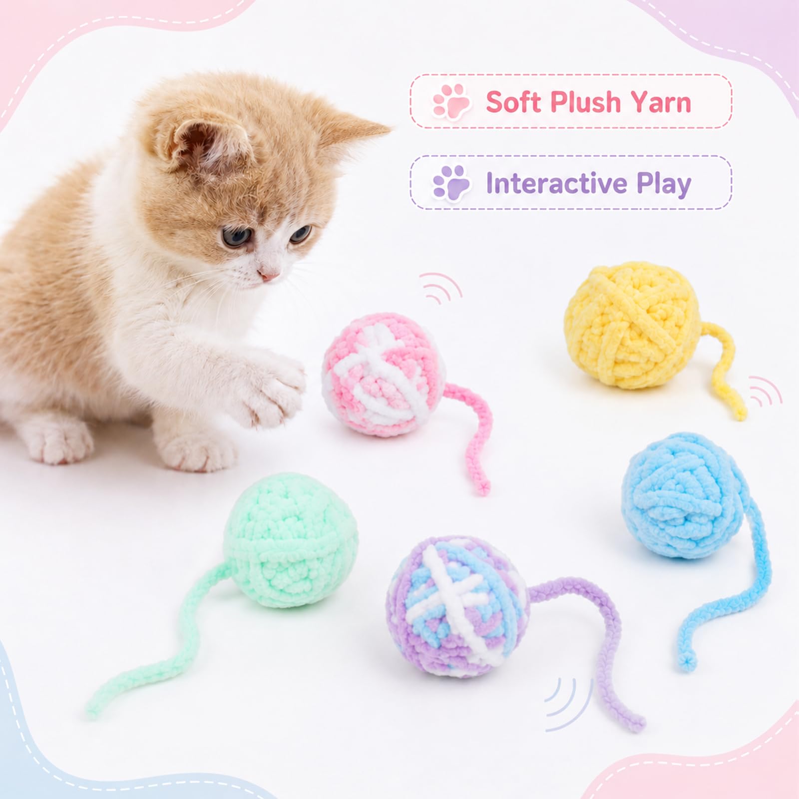 Cat Toys Balls Woolen Yarn Cat - Catnip Toys บทวิจารณ์และราคา