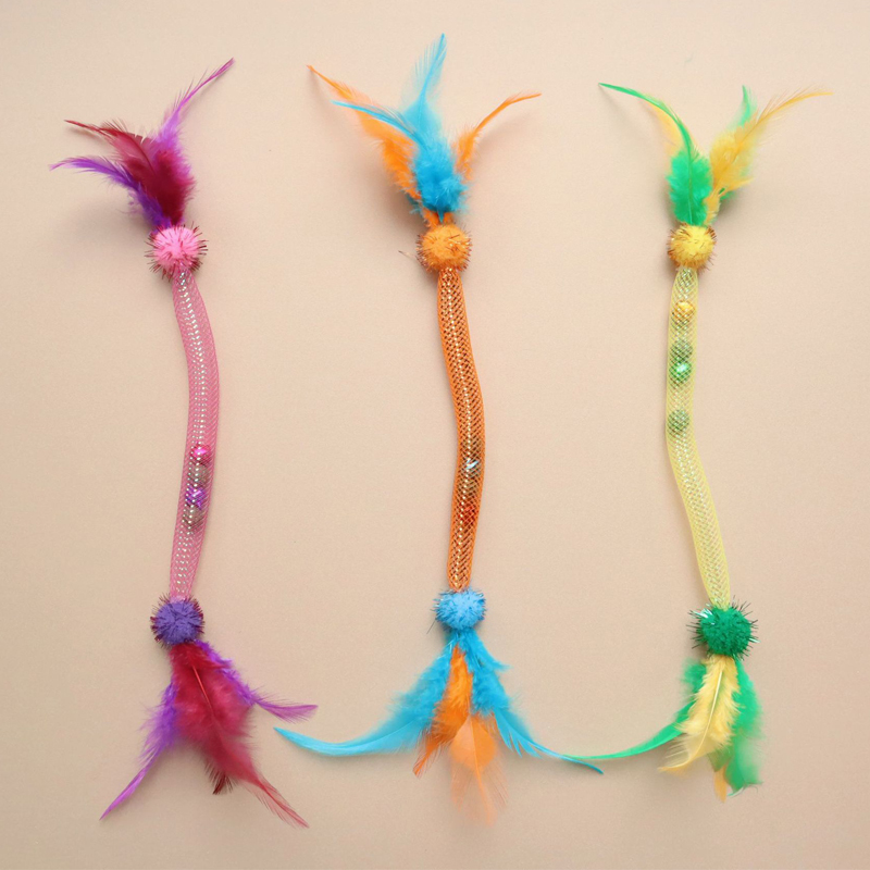 Feather Teasing Cat Stick Elas - Catnip Toys บทวิจารณ์และราคา