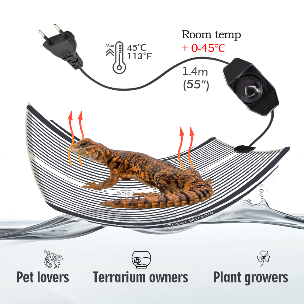 5W 15W 25W 35W Graphene Reptil - Reptile Heating Mat บทวิจารณ์และราคา