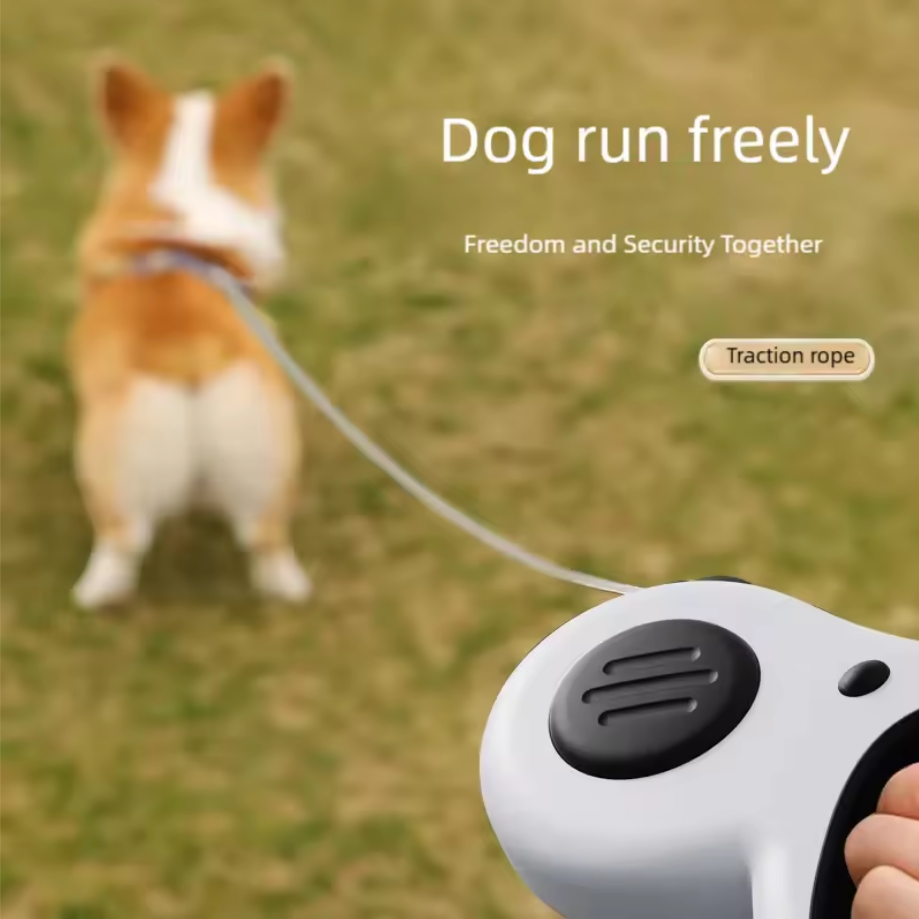 Dog leash with one-button brak - Retractable Dog Leash บทวิจารณ์และราคา
