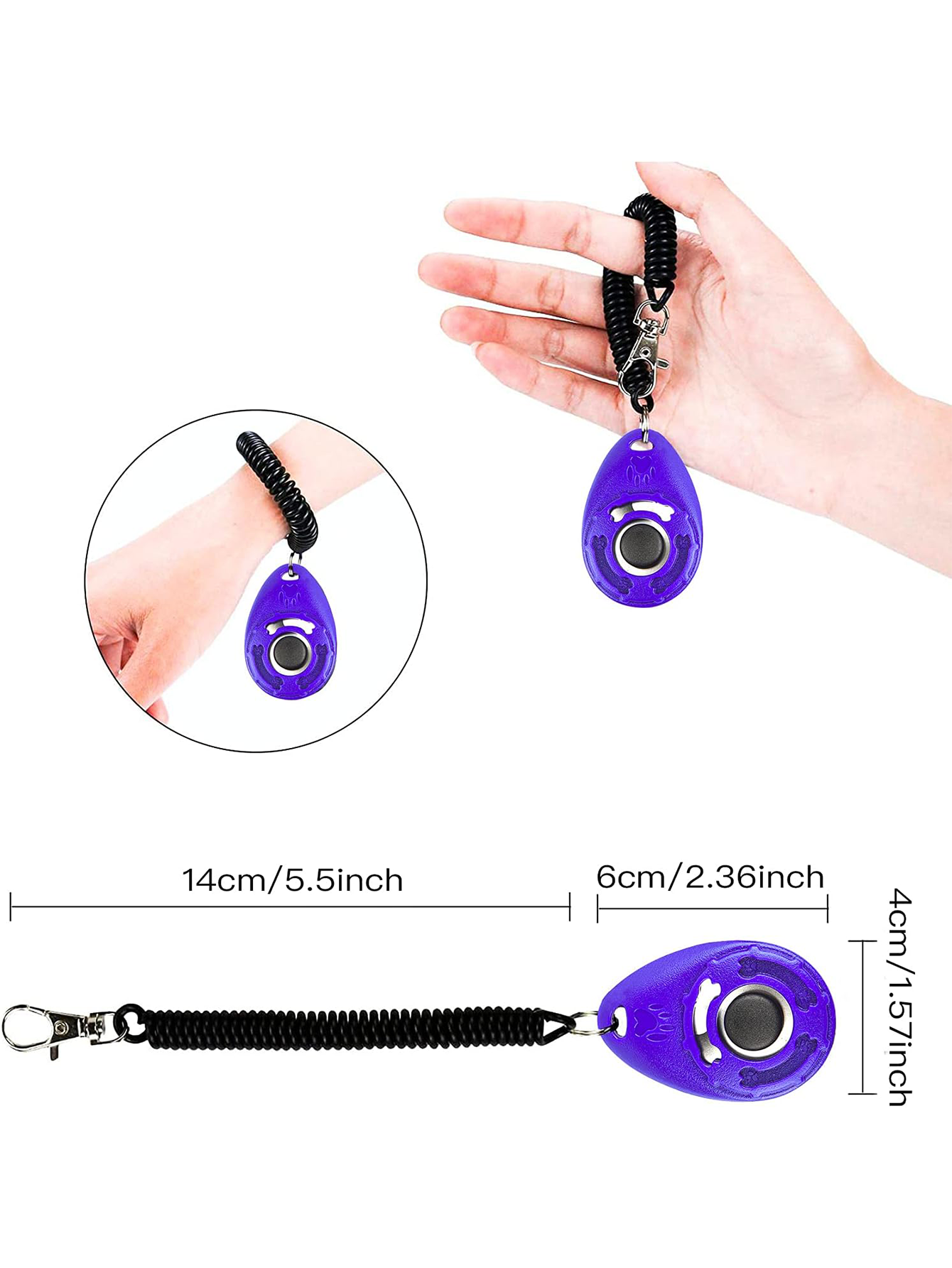 Dog Training Clicker with Wris - Retractable Dog Leash บทวิจารณ์และราคา