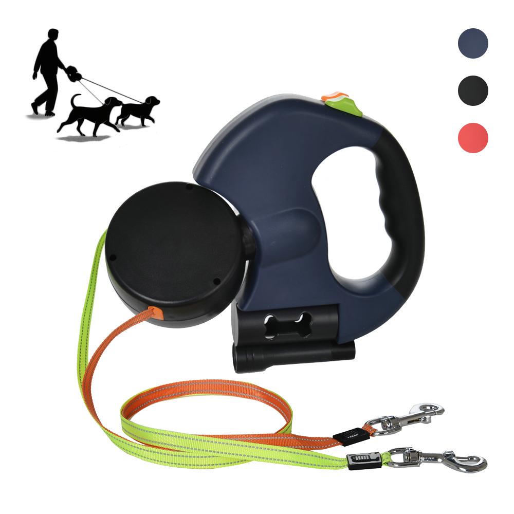Dual Pet Leash for 2 Dogs Retr - Retractable Dog Leash บทวิจารณ์และราคา