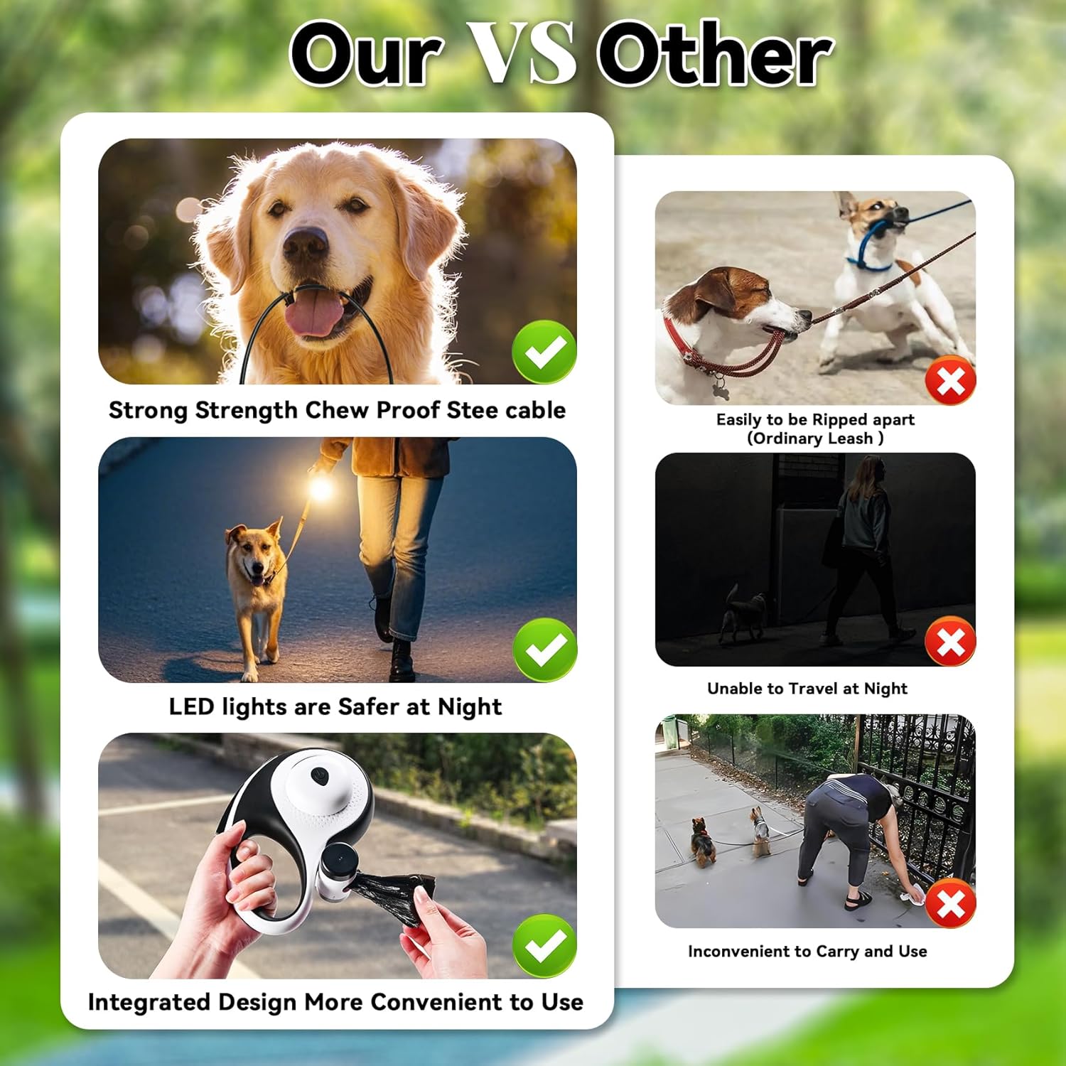 26ft Retractable Dog Leash for - Retractable Dog Leash บทวิจารณ์และราคา