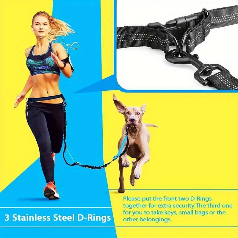 Adjustable Hands-Free Dog Runn - Retractable Dog Leash บทวิจารณ์และราคา
