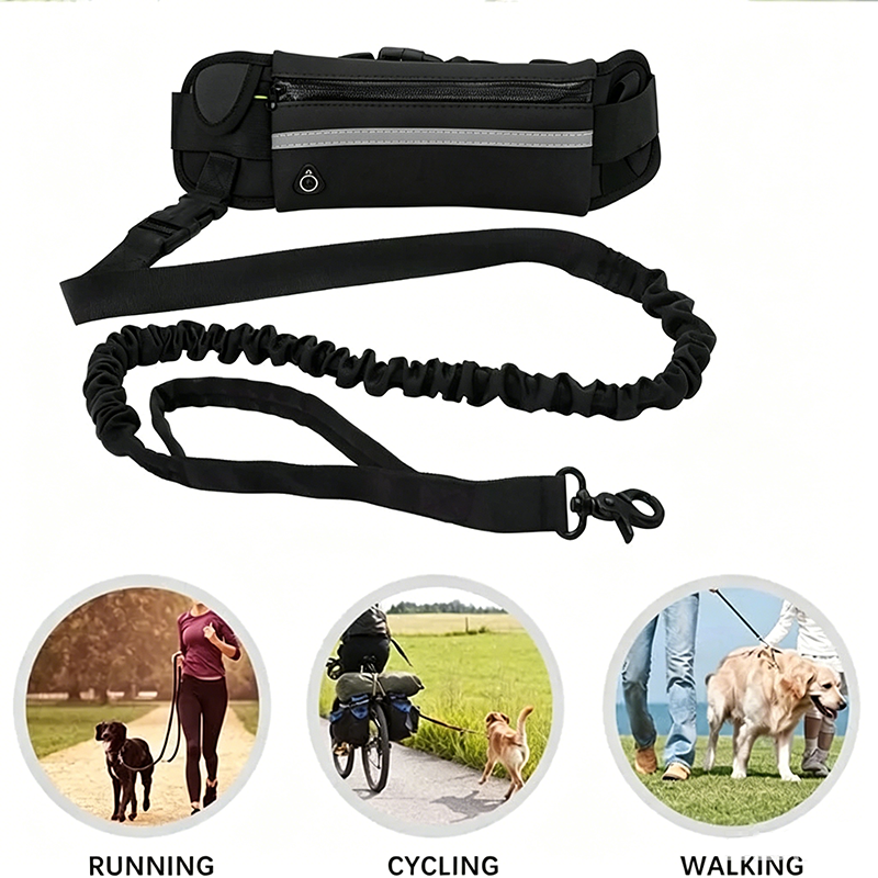 Dog Running Waist Leash Nylon  - Retractable Dog Leash บทวิจารณ์และราคา