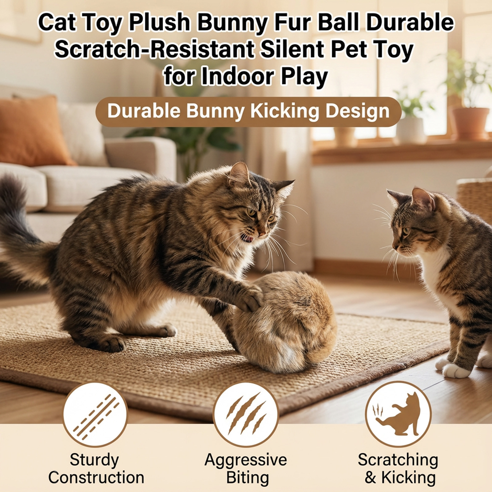 1/2/3/6pcs Rabbit Fur Ball Int - Catnip Toys บทวิจารณ์และราคา