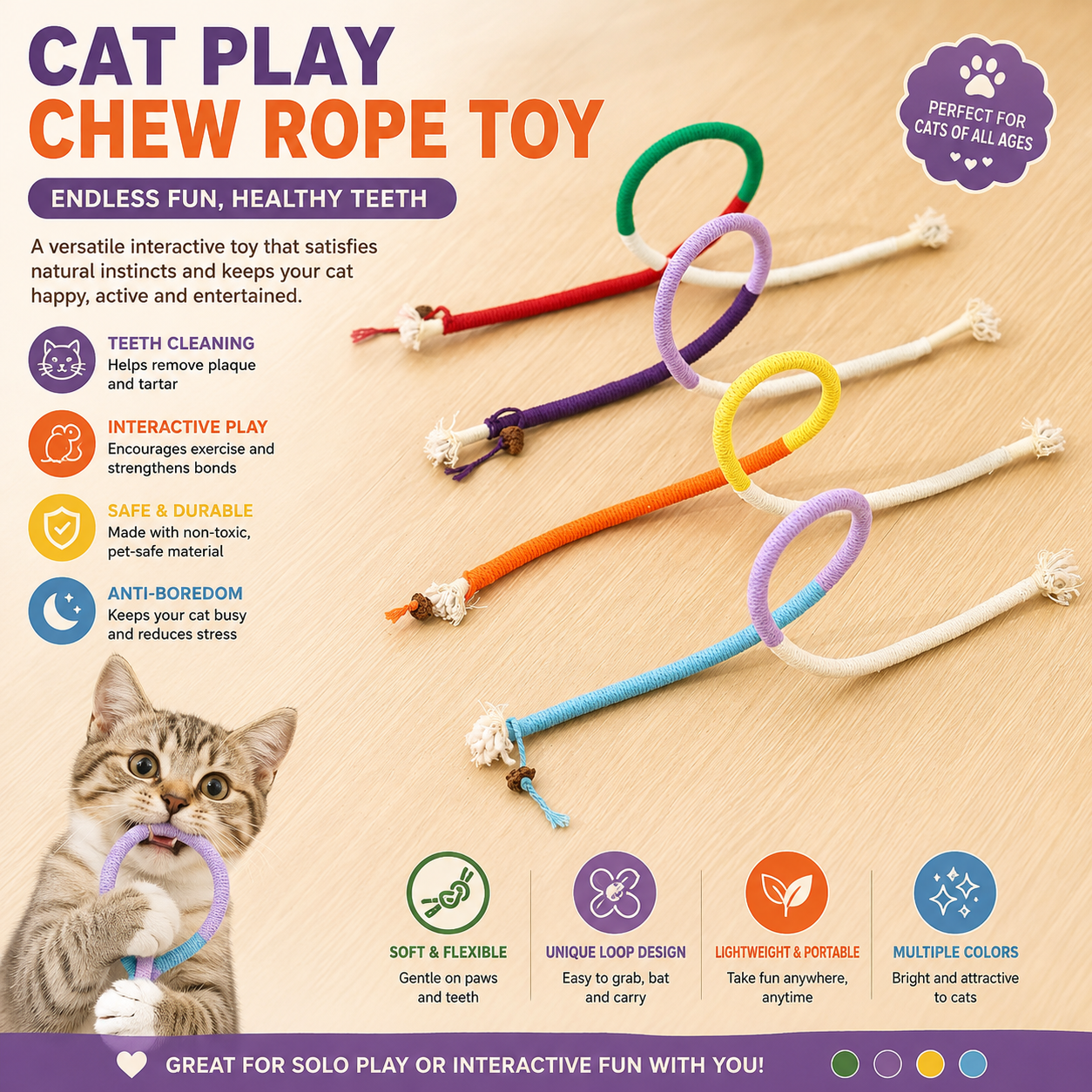 Cat Bite Rope, Catnip Toy, Sel - Catnip Toys บทวิจารณ์และราคา