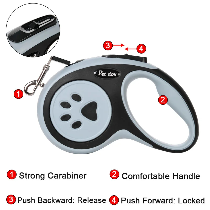 3M 5M Nylon Traction Rope Retr - Retractable Dog Leash บทวิจารณ์และราคา