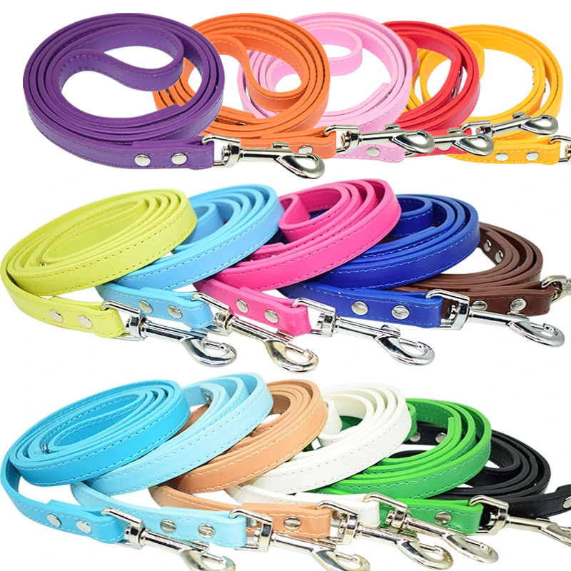 Leather Dog Leash Pet Dogs Lea - Retractable Dog Leash บทวิจารณ์และราคา