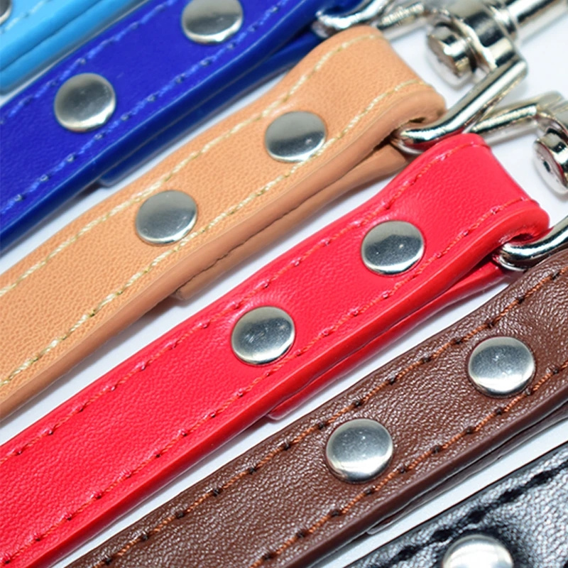 Leather Dog Leash Pet Dogs Lea - Retractable Dog Leash บทวิจารณ์และราคา